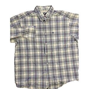 Ariat Pro Series Blue/White/Red‎ Plaid Long Sleeve Shirt Men's XL